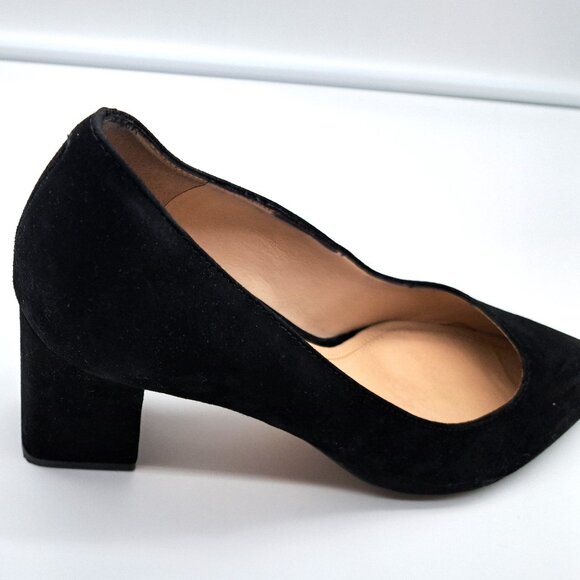 Marc Fisher LTD Womens MLZALA Black Suede Block Pumps Heels Shoes - Size 7.5 - Picture 12 of 14